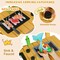 Natural Kids Outdoor Mud Kitchen with Grill Sink Faucet Fir Wood 30 Inch
